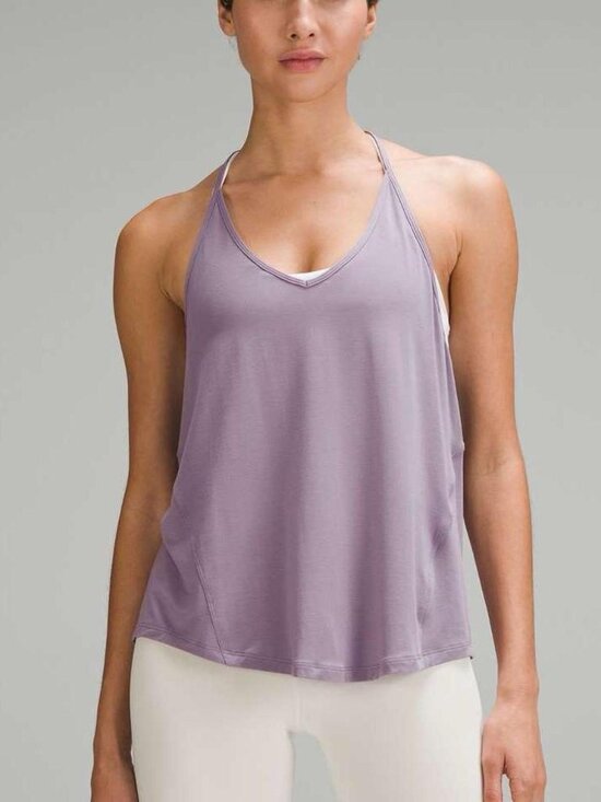 lululemon athletica Tops - NWT Lululemon Modal-Silk Yoga Tank Top Purple Size 8